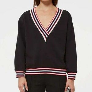 Rebecca Minkoff Kristine Black V-neck Top